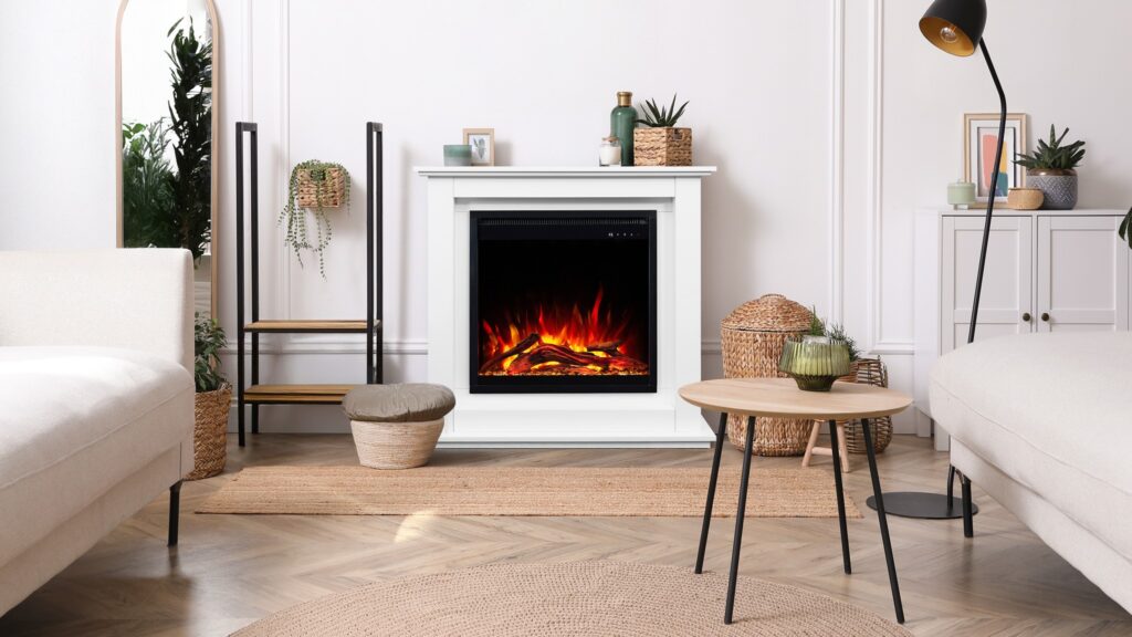 electric fireplaces with casing Sund