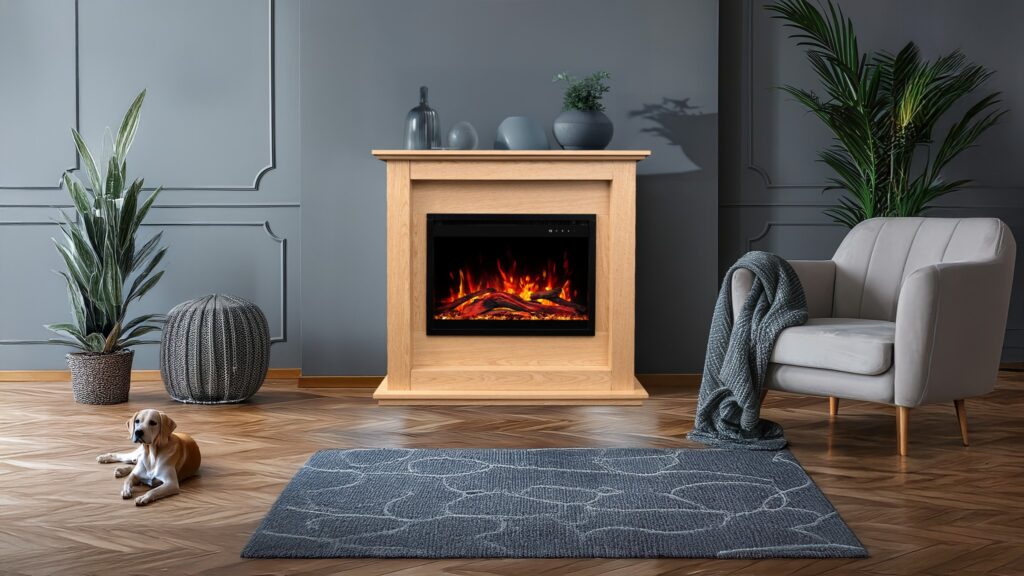 electric fireplaces with Sund aflamo cladding