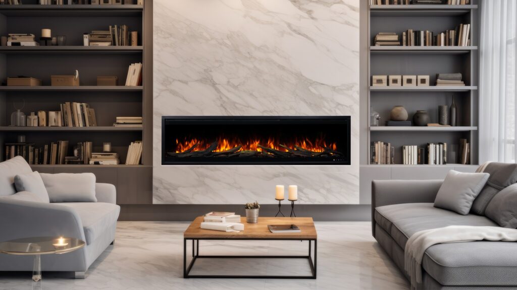 electric fireplaces with heating function Royal 3D
