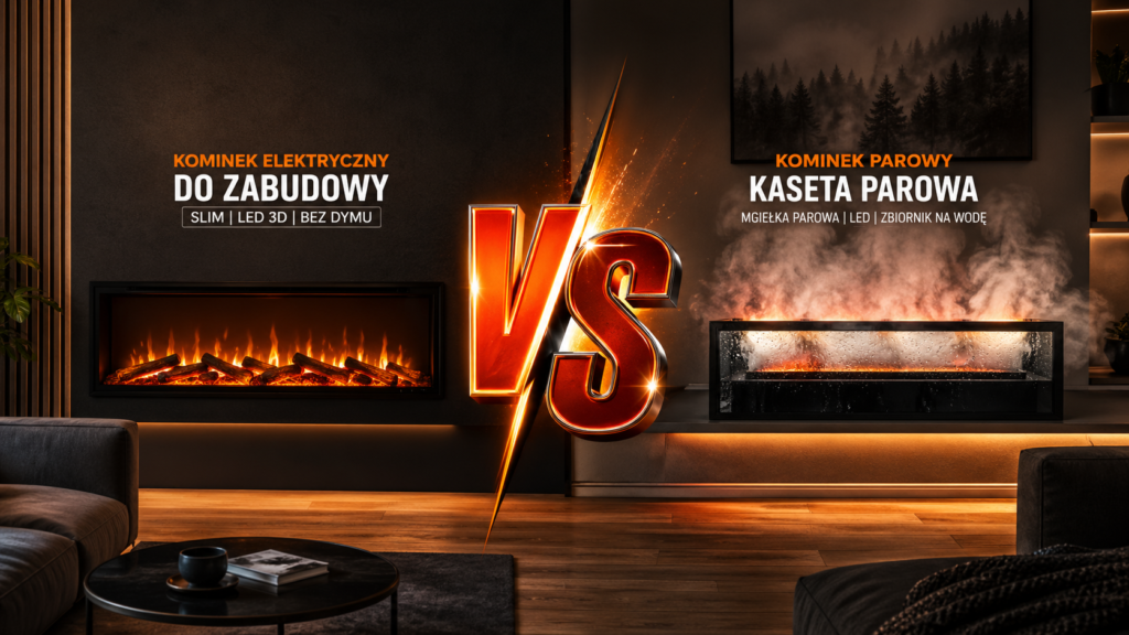 kominek elektryczny vs kominek parowy
